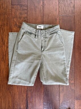 PAIGE Olive Straight-Leg Chinos